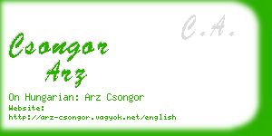 csongor arz business card